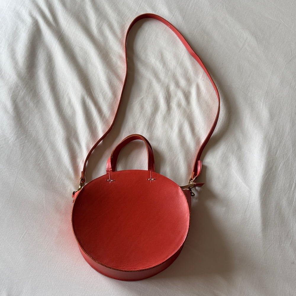 Clare V leather circle bag